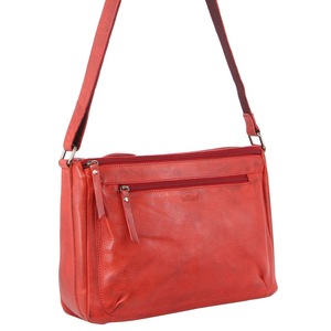 Milleni Ladies Nappa Leather Crossbody Women Strap Bag - Red