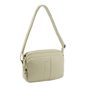 Milleni Leather Ladies Multi Zip Crossbody Women Strap Bag - Cement