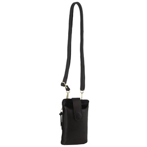 Pierre Cardin Leather Crossbody Phone Bag 11x3x19.5 cm - Black