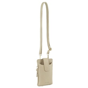 Pierre Cardin Leather Crossbody Phone Bag 11x3x19.5 cm - Cement