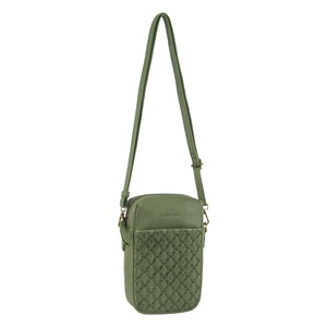Pierre Cardin Leather Embossed Phone Crossbody Bag Unisex Bag - Leaf