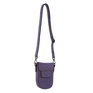 Pierre Cardin Leather Rustic Phone Bag Unisex Bag 13x6x18cm - Purple