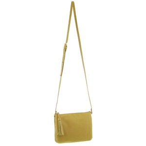 Pierre Cardin Leather Tassel Crossbody Bag Unisex Bag - Yellow
