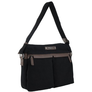Police Rustic Canvas Messenger Business Bag for Men's - Black