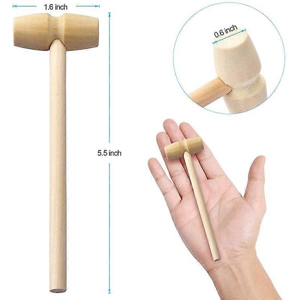 Buy 20pcs Mini Wooden Hammers – Natural Chocolate Breakable Gift Tools ...