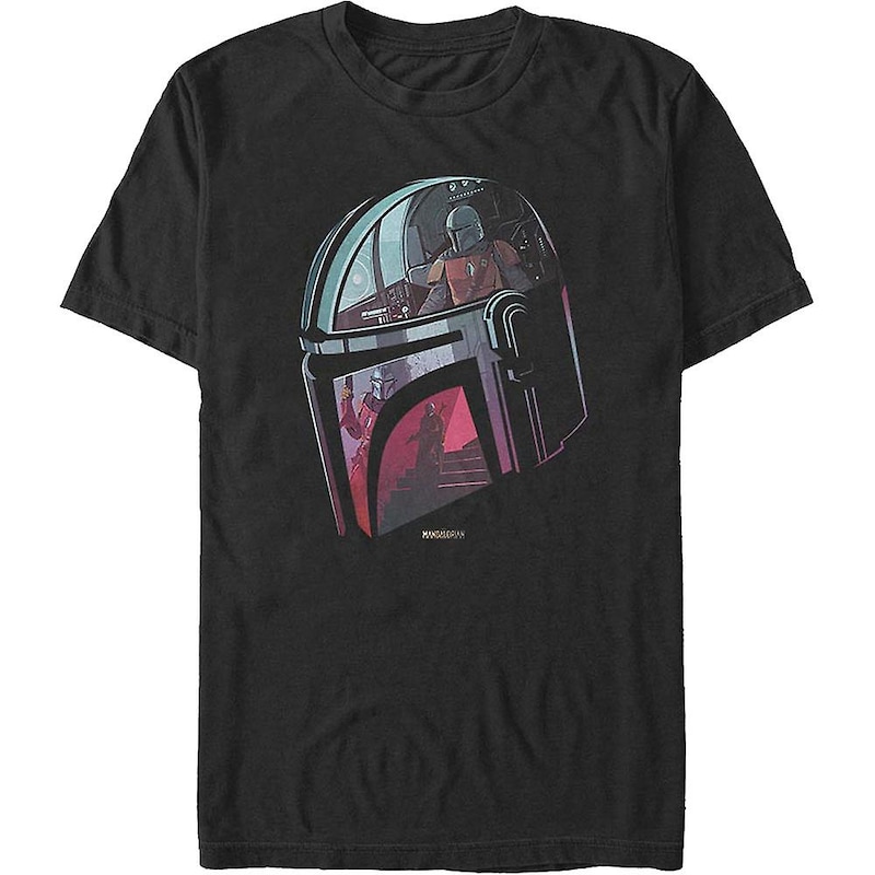 Buy Mandalorian Helmet Reflection Star Wars T-shirt - Mydeal