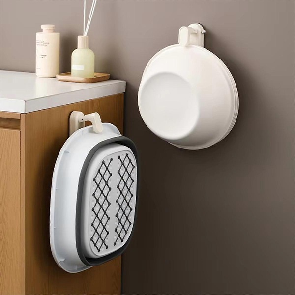 Buy Suction Cup Washbasin Hook, Adjustable Wall-Mounted Basin Rack ...