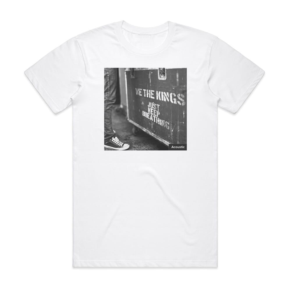 Buy we the kings just keep breathing acoustic album cover t shirt white