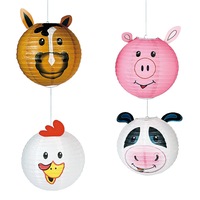 Farm Party Paper Lanterns (Pack of 4)