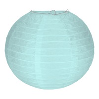 Light Blue Round Paper Lantern 25cm