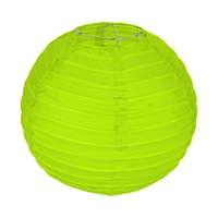 Lime Green Round Paper Lantern 20cm