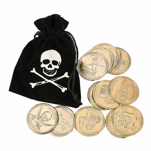 Mini Pirate Drawstring Coin Bag