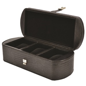 Leatherkart Leather Watch Box (3 Watches) - Black Print