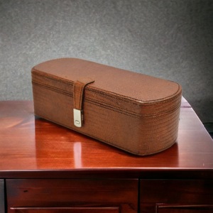 Leatherkart Leather Watch Box (3 Watches) - Tan Print