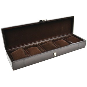 Leatherkart Leather Watch Holder (5 watches) - Dark Brown