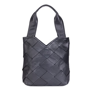 Leatherkart Greased Genuine Leather Tote Bag - Black