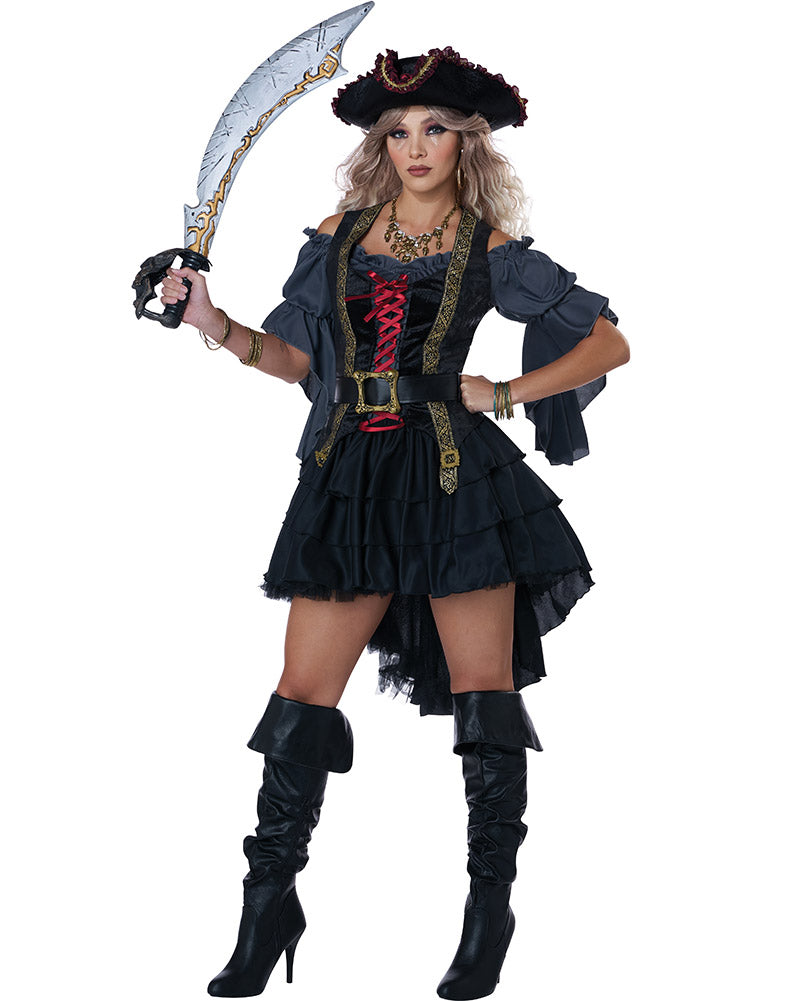 Realistic Female Pirate Boots Renaissance Skirt Female Pirates