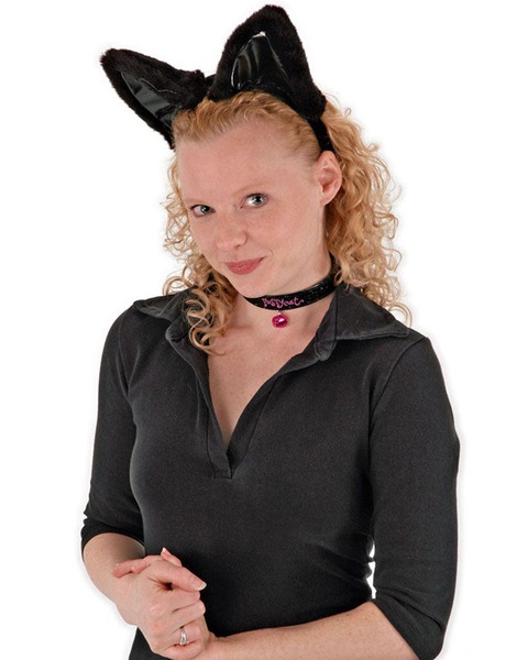 Buy Black Cat Collar Ears and Tail Deluxe Set - MyDeal Australia