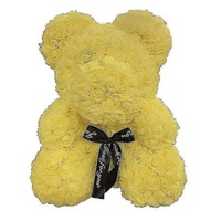 25/40cm Roses Bear With Heart Artificial Flower Rose Teddy Bear For Women Valentine Wedding Birthday Christmas Gifts Decoration