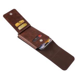 6.1 inch Cell Phone Holster PU Leather Waist Phone Belt Bag with Card Slots