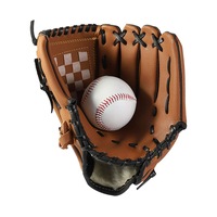Baseball Glove Outdoor Baseball Sports Gloves 9.5 Inch Practice Glove Outfield Pitcher PU Ball Training Gloves