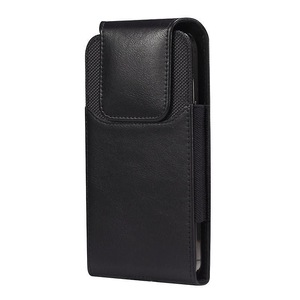 Belt Pouch For 6.2-6.5" Phones Leather + Oxford Cloth Cell Phone Holster Vertical Waist Bag