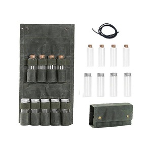 Canvas Seasoning Storage Bag Organizer Seasoning Bottles Holder With Mini Condiment With 9 Spice Ja