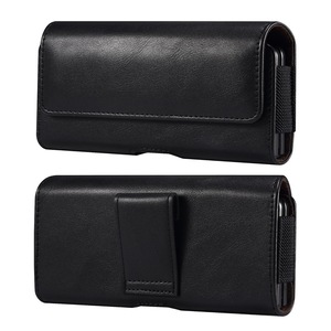 Cell Phone Belt Bag For Universal Folding Cell Phones Anti-scratch Textured Phone Pu Waist Pouch