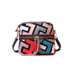 Crossbody Bag Women Multicolor Leather Handbag Colorful Purses-ZiMuLiZhi