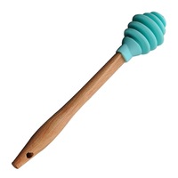 Honey Splash Bar Long Handle Non-stick Silicone Viscous Substance Honey Dipper Stick for Office