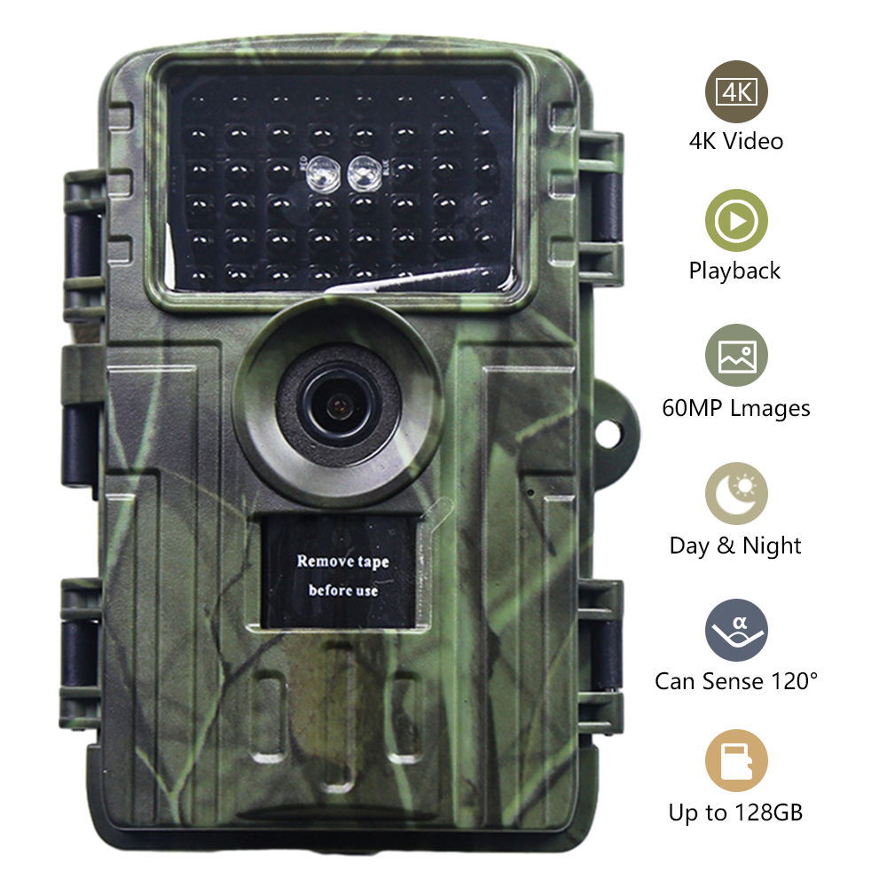 Buy Hunting Camera Wifi 4K 60MP Motion Detection IR Sensor Track Camera ...