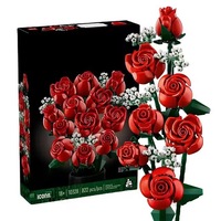 Icons Flower Bouquet 10280 Artificial Flowers, Building Set For Adults, Decorative Home Accessories, Valentines Day Gift Idea, Botanical Collection