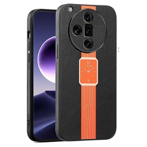 KADEM For Oppo Find X7 Ultra PU Leather Coated Acrylic+TPU Watch Pattern Cell Phone Case