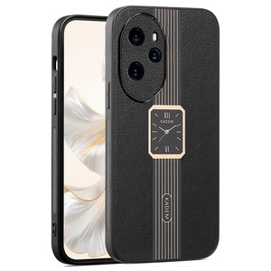 Kadem Leather+acrylic+tpu Watch Pattern Cover Phone Case For Honor 100 Pro