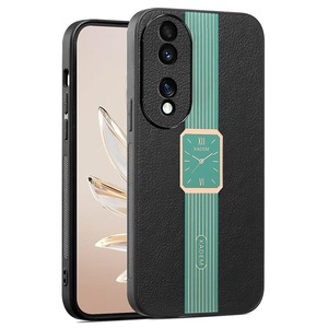 Kadem Leather+tpu+acrylic Watch Pattern Back Cover Case For Honor 70 Pro 5g / 70 Pro+ 5g