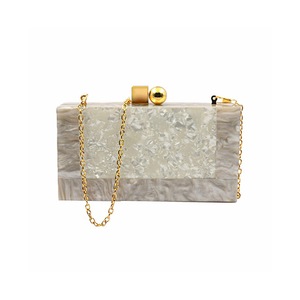 Women Acrylic Evening Clutch bag Glitter Marble Purse for Wedding Prom