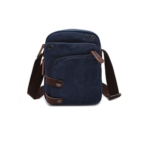 Women Small Canvas Crossbody Bag Cell Phone Travel Shoulder Bag-Blue