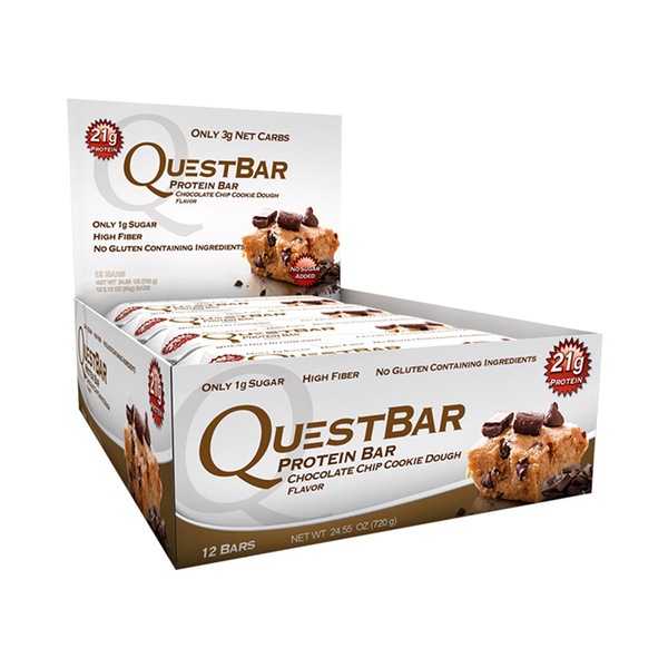Buy Quest Bar Chocolate Chip Cookie Dough 60g x 12 - MyDeal Australia
