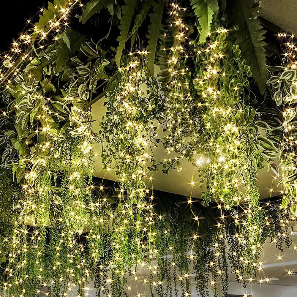 String Waterfall Buy 200 LED Solar Waterfall String Lights for Garden Christmas Decor ...