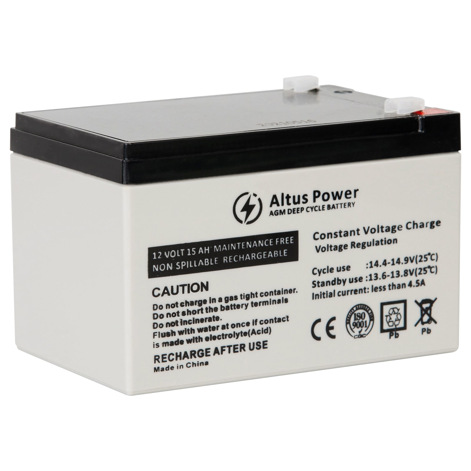 Altus 12V 15ah AGM Battery Deep Cycle SLA Lead Acid Unbranded Australia