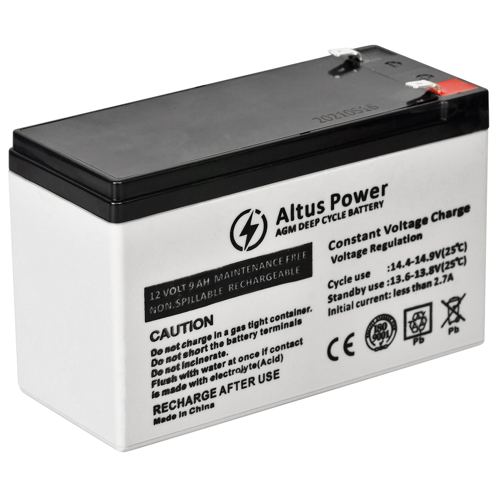 Altus 12V 9ah AGM Battery Deep Cycle SLA Lead Acid Unbranded Australia