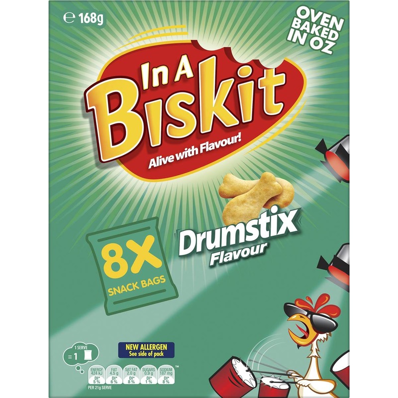 Buy In A Biskit Dixie Drumstix Chicken Drumsticks Crackers 8 Pack MyDeal