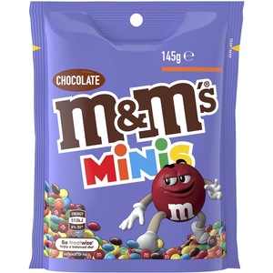 M&Ms Mini Chocolate Flavour Chocolate Buttons Candy Bag 145g
