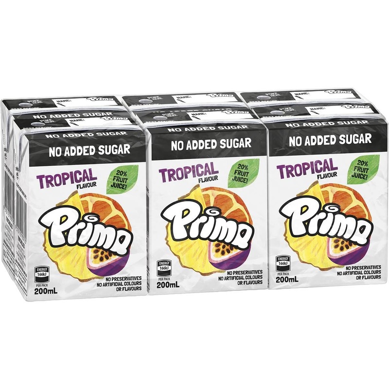 Buy Prima Tropical Fruit No Added Sugar Juice Kids Drink Box 200ml x 6