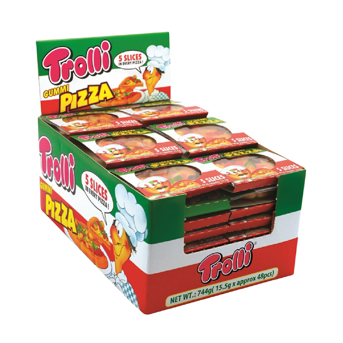 Buy Trolli Gummi Pizza Candy Lollies Box for Kids 15g X 48 Pizzas ...