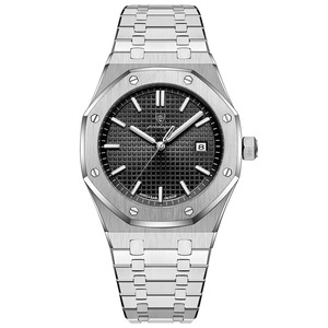Luxury Mens Square Quartz Watch  Waterproof, Luminous Dial, Date Display, Stainless Steel Business Wristwatch