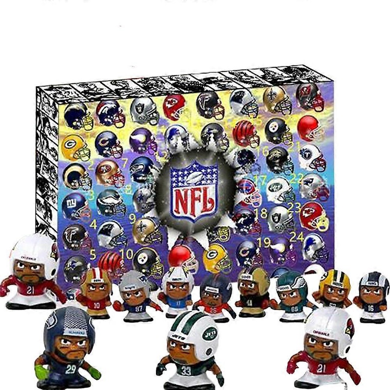 2024 NFL Football Figures Christmas Advent Calendar Xmas 24 Days