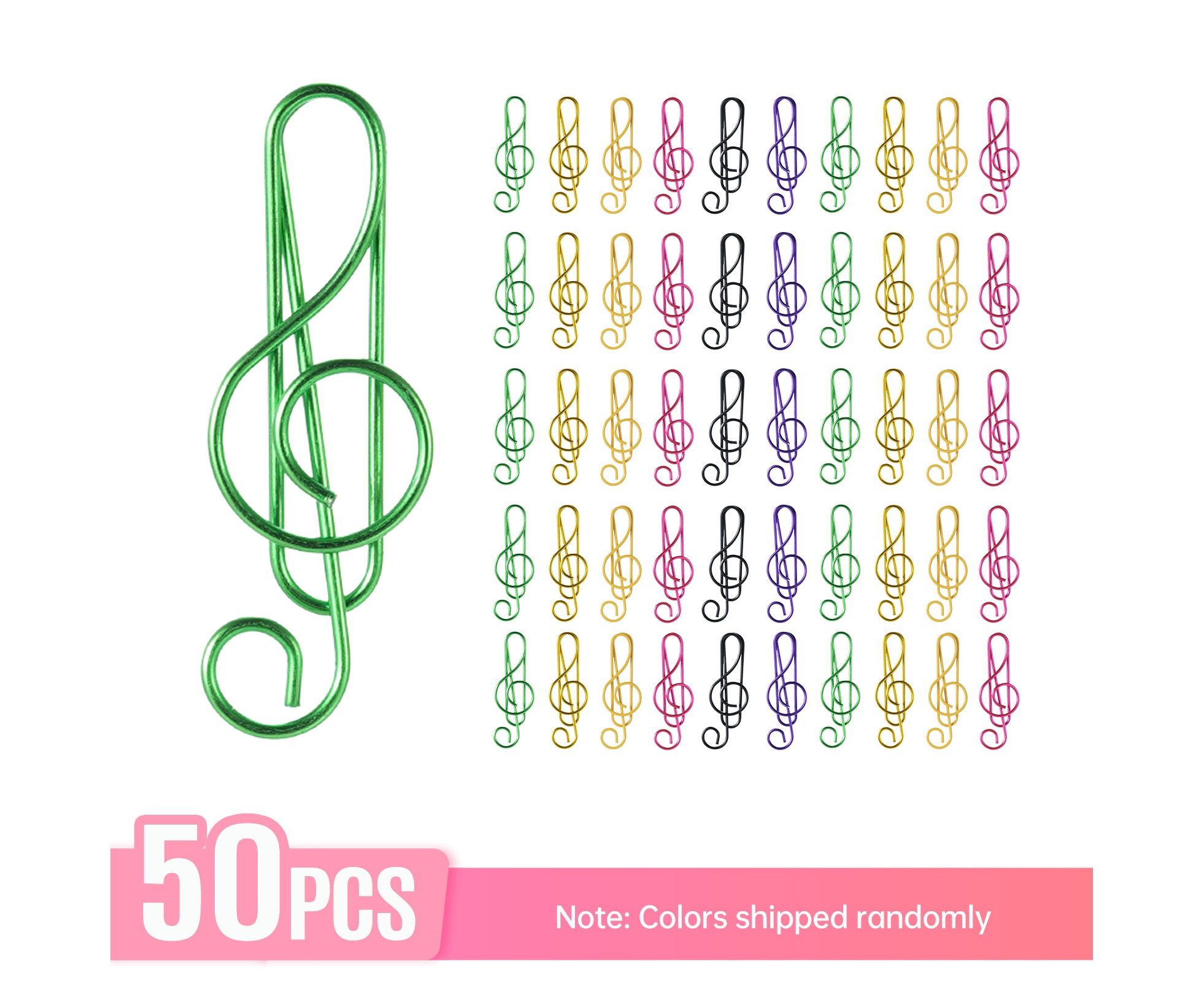 Msical Note Paper Clips Buy 50PCS Paper Clips Cute Musical Note Paperclip Multicolor Metal ...