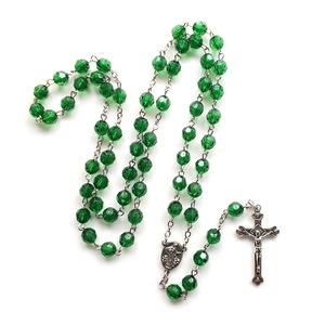8mm Rosary Beads Rosary Necklace with Jesus Crucifix for Cross Pendant Necklaces Catholic Prayer Gifts for Men Women Jewelry