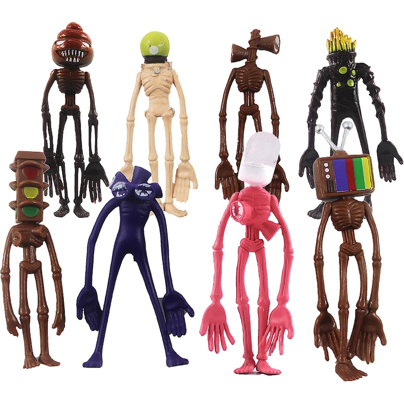Buy 8Pcs Siren Head Statue Lovely Collectable Plastic Siren Head Action